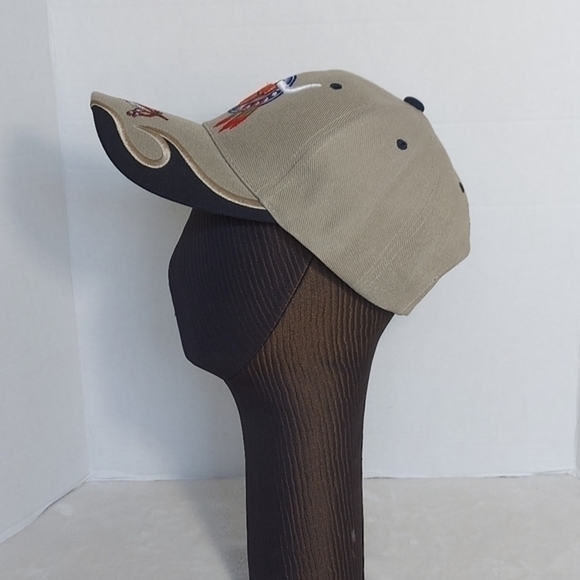 Texas Head Wear Western Native American Inspired Tan Baseball Cap with appliques - Picture 2 of 10